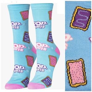 Pop Tart Funny Breakfast Cereal Socks for Men Crew 6-12 Novelty Silly women fun*